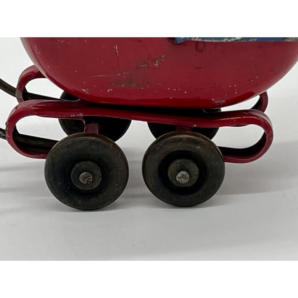 Vintage Wyandotte Tiny Toy Baby Stroller 1930's 6" Long - Picture 3 of 8